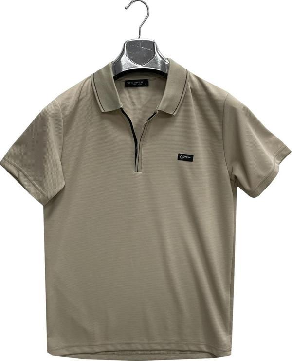 Gewer Fermuarlı Yakalı Slim Fit Kısa Kol Erkek Tişört-6818 - Image 1