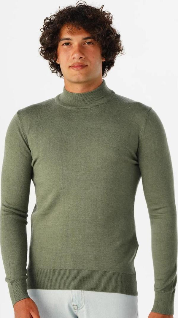 Regular Fit Yarım Balıkçı Yaka Basic Triko Kazak-7123 - Image 1