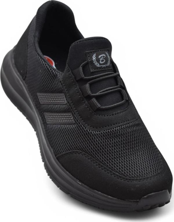 602 Hafif Esnek Ortopedik Taban Günlük Unisex Siyah Spor Ayakkabı Yazlık Bağcıksız Spor - Image 1