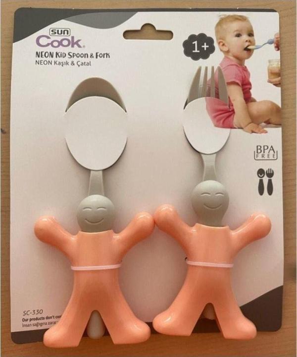 Sun Plastik Sun Kartelada Bebekli Kaşık Çatal - Image 1
