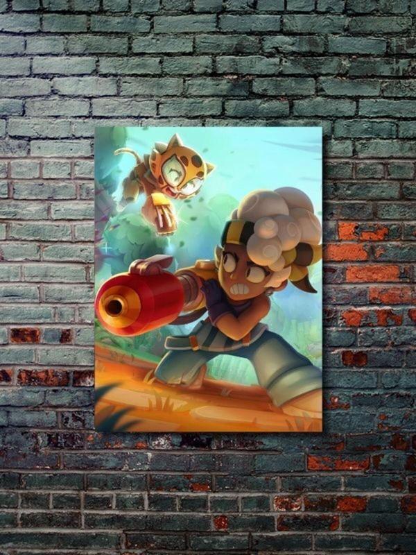 Znc Brawl Stars, Eşsiz Tasarım Oyun, Karakter Posterleri, Özel Tasarım Kağıt Poster - Image 1