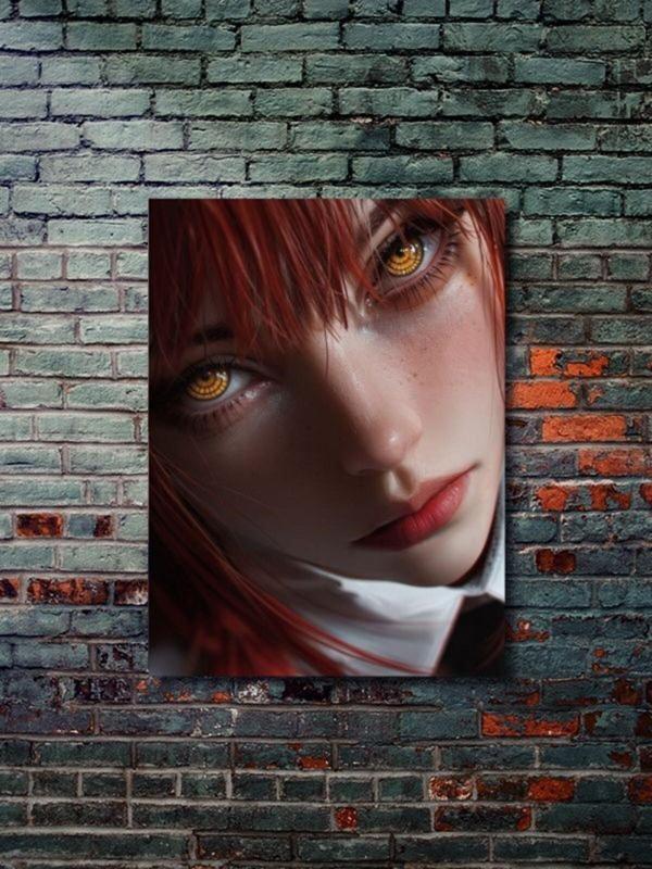 Znc Makima - Chainsaw Man, Anime - Manga Serisi, Özel Tasarım Kağıt Poster, Duvar Sanatı - Image 1