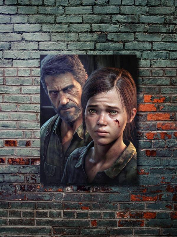 Znc Joel & Ellie, The Last Of Us, Eşsiz Tasarım Oyun, Karakter Posterleri, Özel Tasarım Kağıt Poster, - Image 1