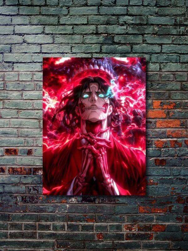 Znc Eren Jaegerr - Attack On Titan, Anime - Manga Serisi, Özel Tasarım Kağıt Poster, Duvar Sanatı - Image 1