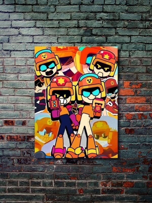 Znc Brawl Stars, Eşsiz Tasarım Oyun, Karakter Posterleri, Özel Tasarım Kağıt Poster - Image 1
