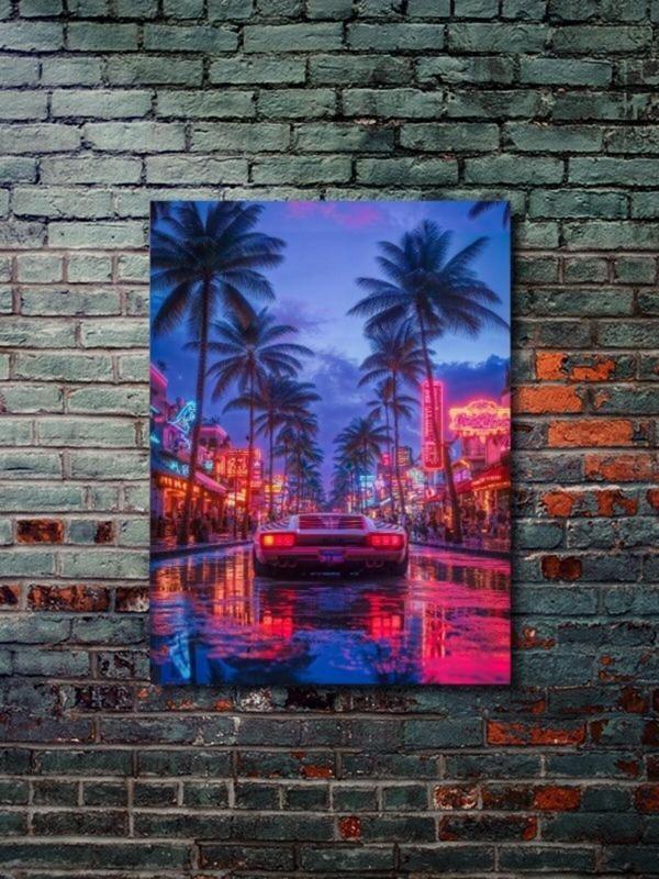 Znc Miami Vice - Özel Tasarım Kağıt Poster, Eşsiz Tasarım Tarih, Mitoloji, Karakter Posterleri, - Image 1
