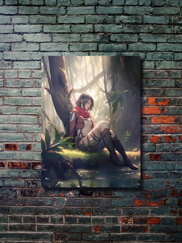 Znc Mikasa Akerman - Attack On Titan - Anime & Manga Posterleri, Özel Tasarım Kağıt Poster - Image 1