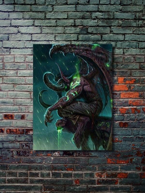 Znc Illidan Stormrage - Warcraft - Gaming Posterleri, Özel Tasarım Kağıt Poster, Duvar Sanatı - Image 1