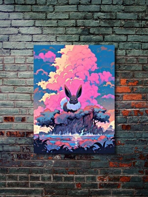 Znc Eevee - Pokemon - Anime & Manga Posterleri, Özel Tasarım Kağıt Poster - Image 1