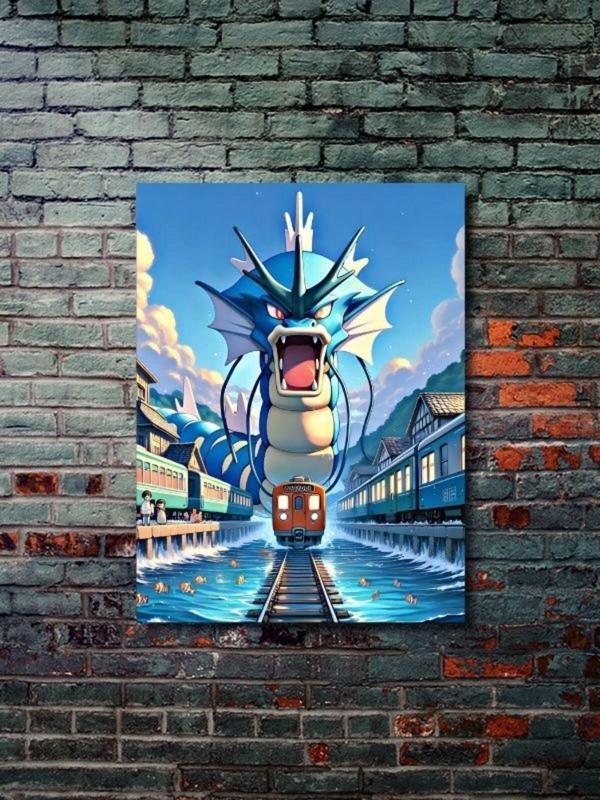 Znc Gyarados - Pokemon - Anime & Manga Posterleri, Özel Tasarım Kağıt Poster - Image 1