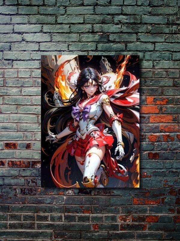 Znc Rei Hino - Sailor Moon - Anime & Manga Posterleri, Özel Tasarım Kağıt Poster - Image 1