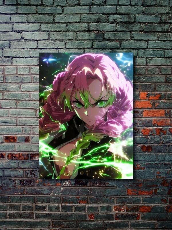 Znc Mitsuri Kanroji - Demon Slayer - Anime & Manga Posterleri, Özel Tasarım Kağıt Poster - Image 1