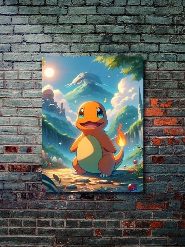 Znc Charmander - Pokemon - Anime & Manga Posterleri, Özel Tasarım Kağıt Poster - Image 1
