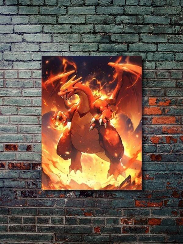 Znc Charizard - Pokemon - Anime & Manga Posterleri, Özel Tasarım Kağıt Poster - Image 1