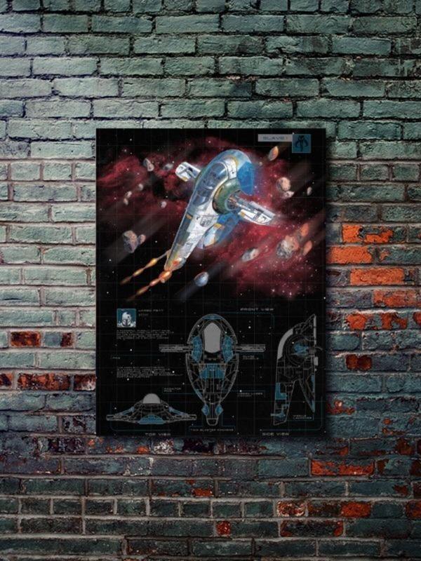 Znc Jango Fett Slaveı - Star Wars - Gemi Şemaları - Film & Dizi Posterleri, Özel Tasarım Kağıt Poster - Image 1