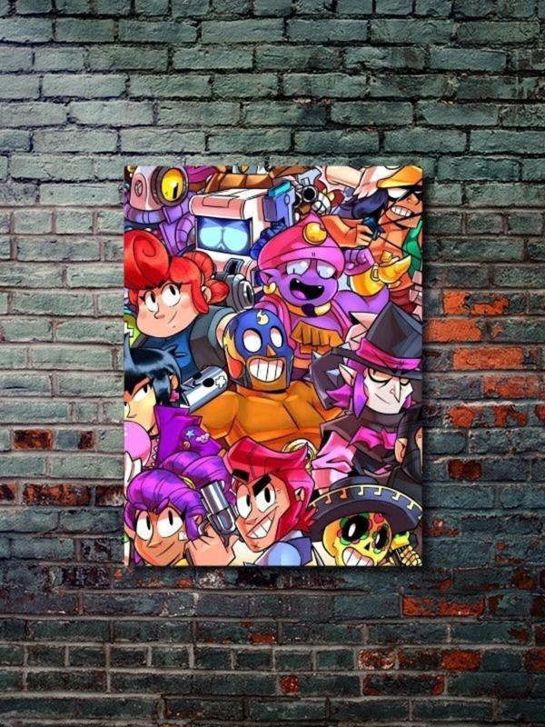 Znc Brawl Stars, Eşsiz Tasarım Oyun, Karakter Posterleri, Özel Tasarım Kağıt Poster - Image 1