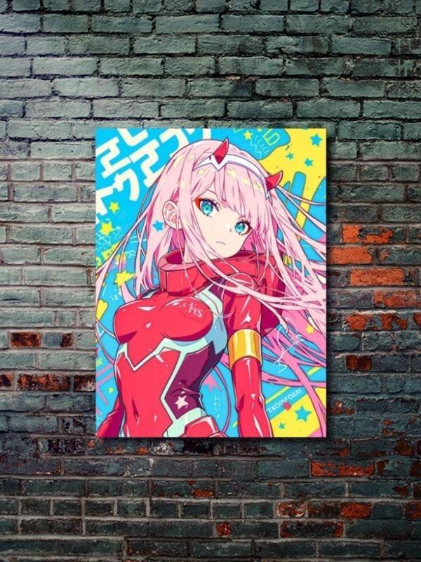 Znc Zero Two - Darling İn The Franxx - Anime & Manga Posterleri, Özel Tasarım Kağıt Poster - Image 1