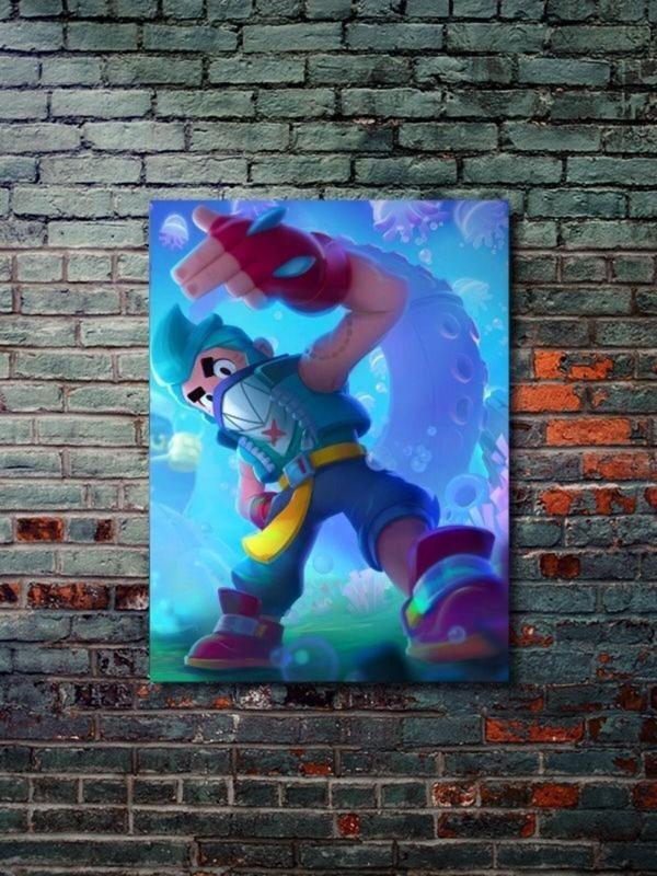 Znc Brawl Stars, Eşsiz Tasarım Oyun, Karakter Posterleri, Özel Tasarım Kağıt Poster - Image 1
