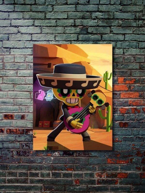 Znc Brawl Stars, Eşsiz Tasarım Oyun, Karakter Posterleri, Özel Tasarım Kağıt Poster - Image 1