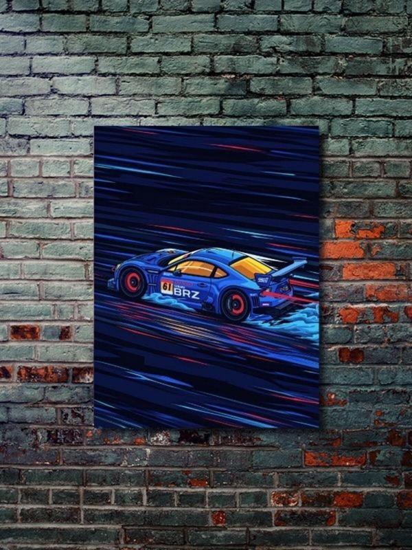 Znc Subaru - Brz - Eşsiz Tasarım Motosiklet Posterleri, Özel Tasarım Kağıt Poster - Image 1