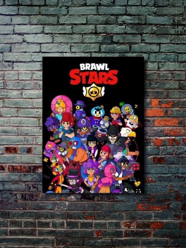 Znc Brawl Stars, Eşsiz Tasarım Oyun, Karakter Posterleri, Özel Tasarım Kağıt Poster - Image 1