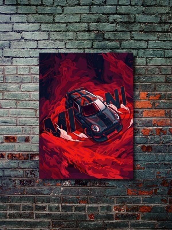 Znc Mini Cooper - Eşsiz Tasarım Motosiklet Posterleri, Özel Tasarım Kağıt Poster - Image 1