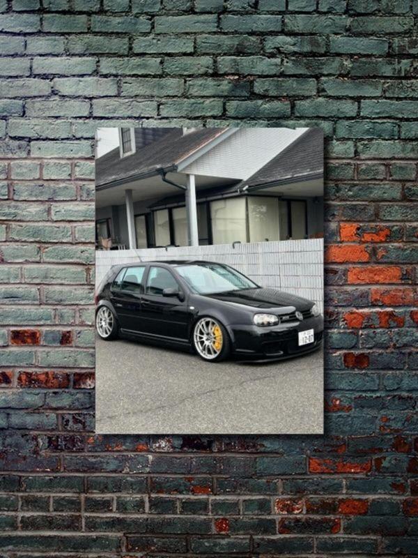 Znc Volkswagen - Golf Mk4 - Eşsiz Tasarım Motosiklet Posterleri, Özel Tasarım Kağıt Poster - Image 1