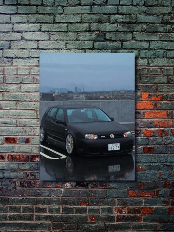Znc Volkswagen - Golf Mk4 - Eşsiz Tasarım Motosiklet Posterleri, Özel Tasarım Kağıt Poster - Image 1