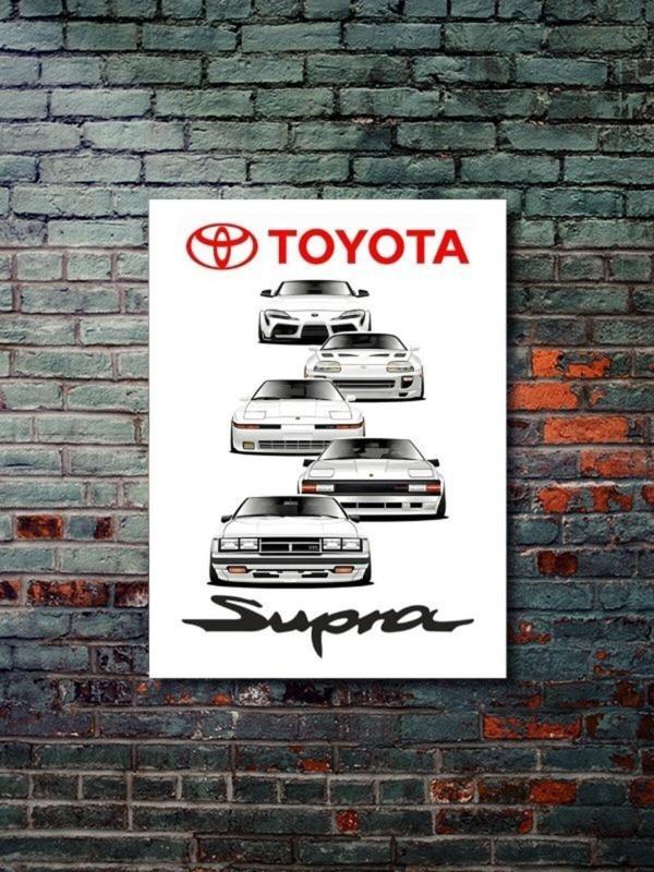 Znc Toyota - Supra Serisi - Eşsiz Tasarım Motosiklet Posterleri, Özel Tasarım Kağıt Poster - Image 1