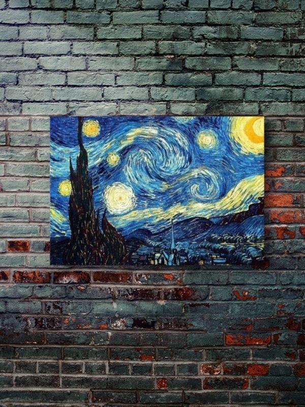 Znc Yıldızlı Gece - Vincent Van Gogh, Tarihi Tablo Posterleri, Özel Tasarım Kağıt Poster, - Image 1