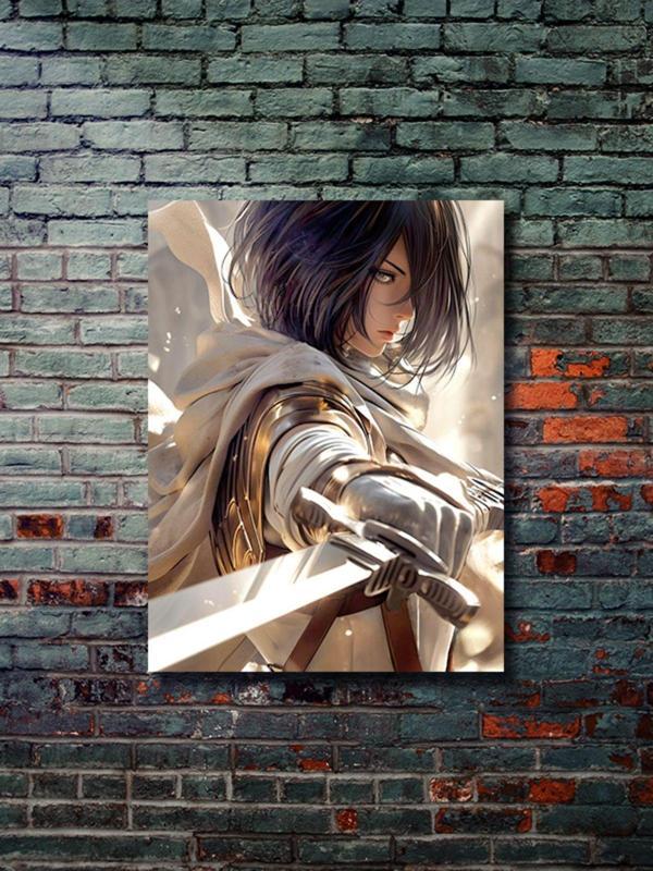 Znc Mikasa Akerman - Attack On Titan - Anime & Manga Posterleri, Özel Tasarım Kağıt Poster, Duvar Sanatı - Image 1