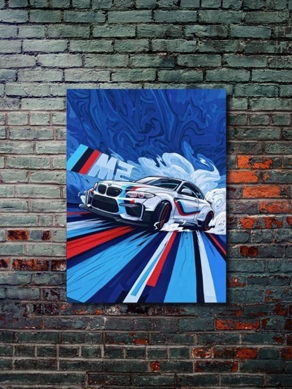 Znc Bmw - M2 - Eşsiz Tasarım Motosiklet Posterleri, Özel Tasarım Kağıt Poster - Image 1