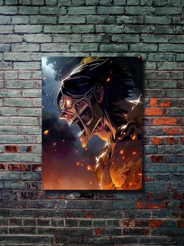 Znc Eren Jaeger - Attack On Titan - Anime & Manga Posterleri, Özel Tasarım Kağıt Poster, Duvar Sanatı - Image 1