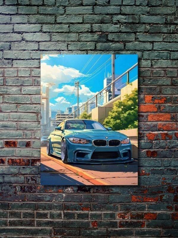 Znc M3 - Bmw - Eşsiz Tasarım Otomobil Posterleri, Özel Tasarım Kağıt Poster - Image 1