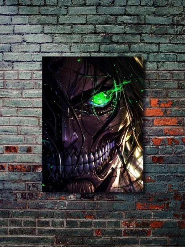Znc Eren Jaegerr - Attack On Titan, Anime - Manga Serisi, Özel Tasarım Kağıt Poster, Duvar Sanatı - Image 1
