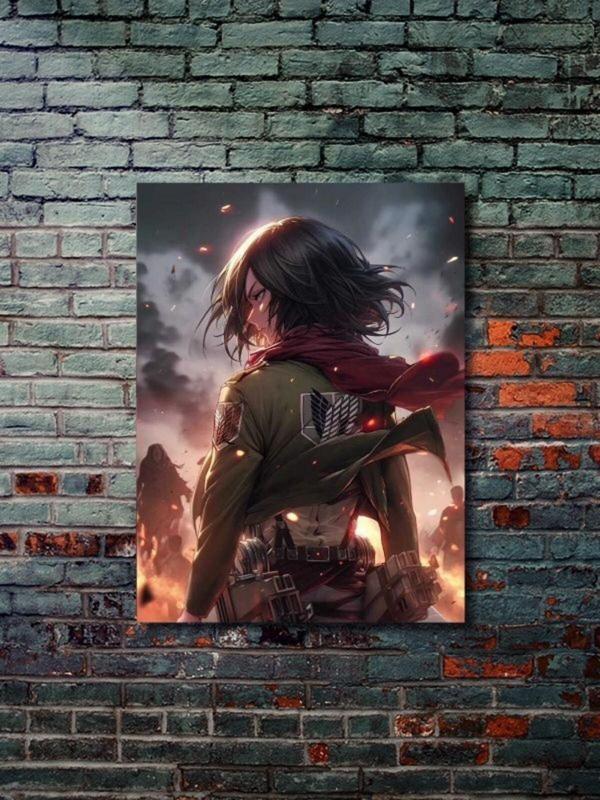 Znc Mikasa Ackerman - Attack On Titan, Anime - Manga Serisi, Özel Tasarım Kağıt Poster, Duvar Sanatı - Image 1
