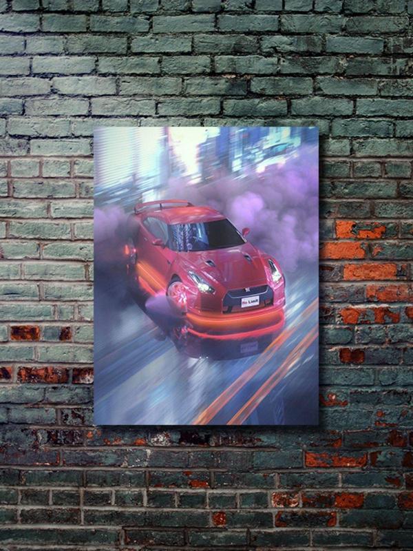 Znc Nissan Skyline Gtr35, Eşsiz Tasarım Otomobil Posterleri, Özel Tasarım Kağıt Poster, Duvar Sanatı - Image 1