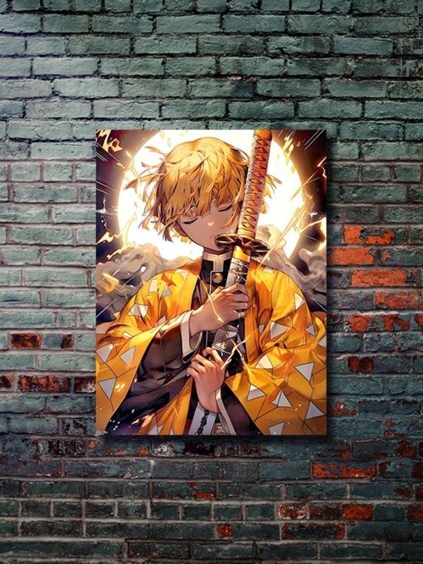 Znc Zenitsu - Demon Slayer - Anime & Manga Posterleri, Özel Tasarım Kağıt Poster, Duvar Sanatı - Image 1