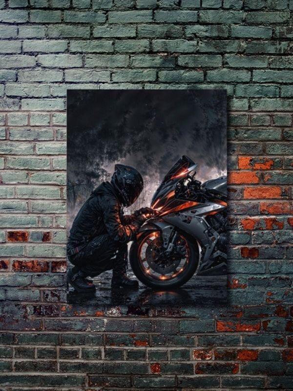 Znc Motosiklet Posterleri, Eşsiz Tasarım Motosiklet Posterleri, Özel Tasarım Kağıt Poster - Image 1