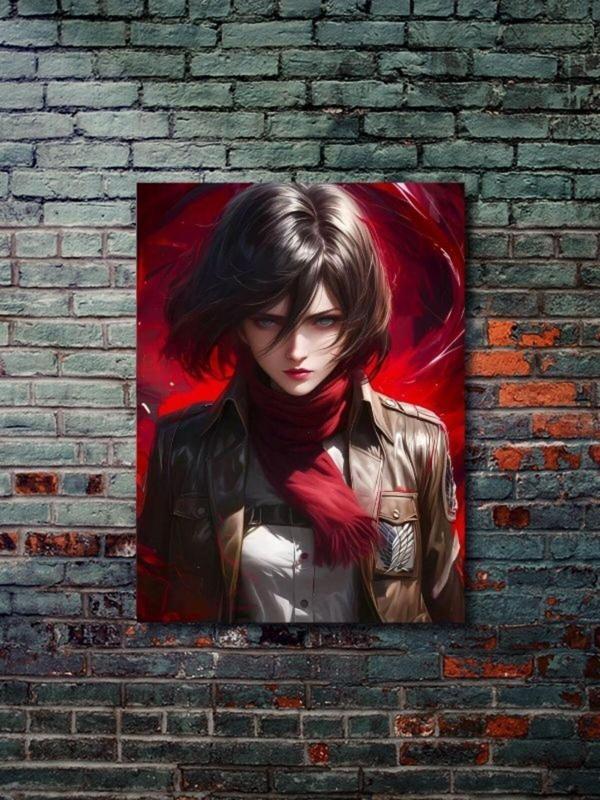 Znc Mikasa Ackerman - Attack On Titan, Anime - Manga Serisi, Özel Tasarım Kağıt Poster, Duvar Sanatı - Image 1