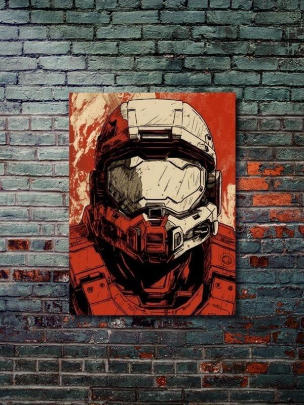 Znc Master Chief -Halo- Oyun Posterleri, Özel Tasarım Kağıt Poster, Duvar Sanatı - Image 1