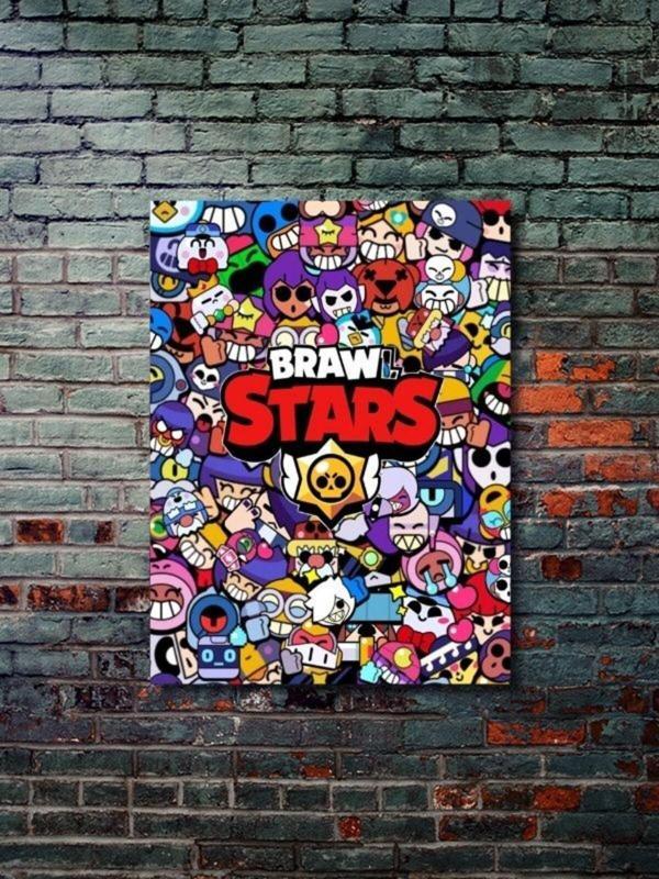 Znc Brawl Stars, Eşsiz Tasarım Oyun, Karakter Posterleri, Özel Tasarım Kağıt Poster - Image 1