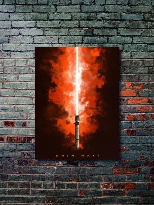 Znc Shin Hati, Starwars Işın Kılıcı Koleksiyon, Film Ve Karakter Özel Tasarım Poster Serisi - Image 1