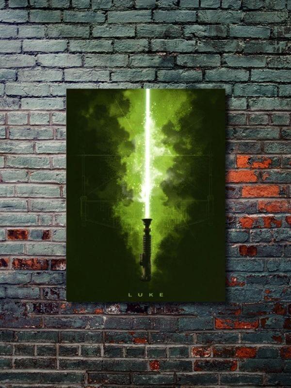 Znc Luke, Starwars Işın Kılıcı Koleksiyon, Film Ve Karakter Özel Tasarım Poster Serisi - Image 1