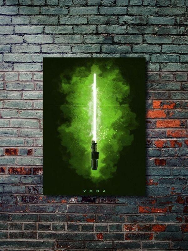 Znc Yoda, Starwars Işın Kılıcı Koleksiyon, Film Ve Karakter Özel Tasarım Poster Serisi - Image 1