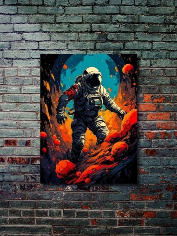 Znc Uzay Teması Özel Tasarım Kağıt Poster, Eşsiz Tasarım Tarih, Mitoloji, Karakter Posterleri, - Image 1