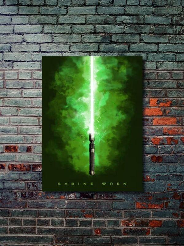 Znc Sabine Wren, Starwars Işın Kılıcı Koleksiyon, Film Ve Karakter Özel Tasarım Poster Serisi - Image 1