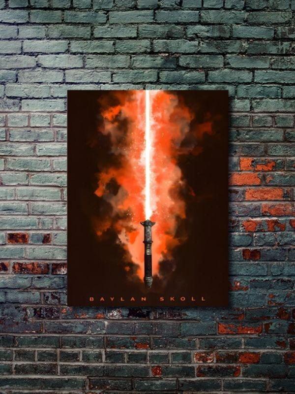 Znc Baylan Skoll, Starwars Işın Kılıcı Koleksiyon, Film Ve Karakter Özel Tasarım Poster Serisi - Image 1