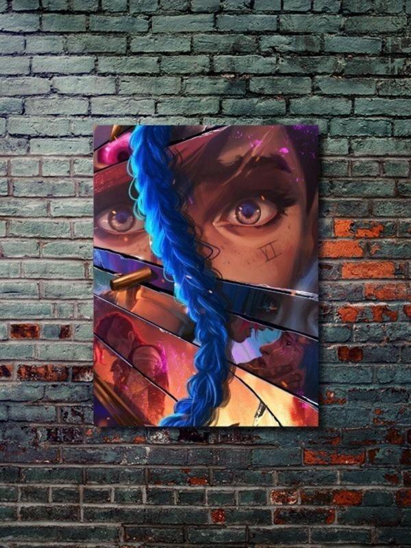 Znc Jinx & Vi - Arcane - Oyun Posterleri, Özel Tasarım Kağıt Poster - Image 1