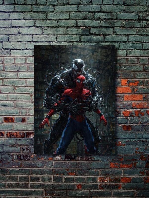 Znc Spiderman Vs Venom - Marvel - Film & Dizi Posterleri, Özel Tasarım Kağıt Poster, Duvar Sanatı - Image 1